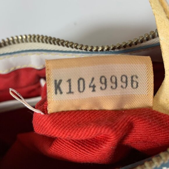 HTF Vintage DOONEY BOURKE Double Pocket Front Graffiti Shoulder Bag + Charm - Picture 11 of 16